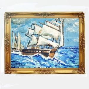 Sailing Into A Storm   Gallery Wrap Canvas